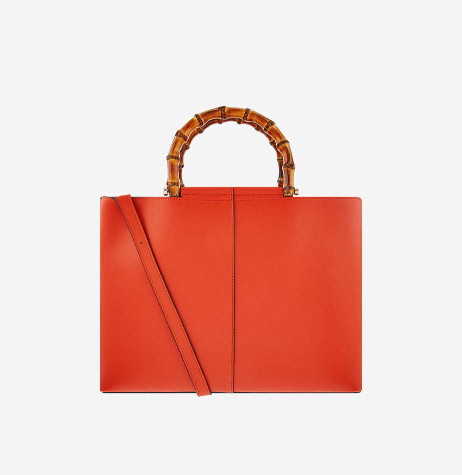 Heidi Handheld Bag with Bamboo Handles