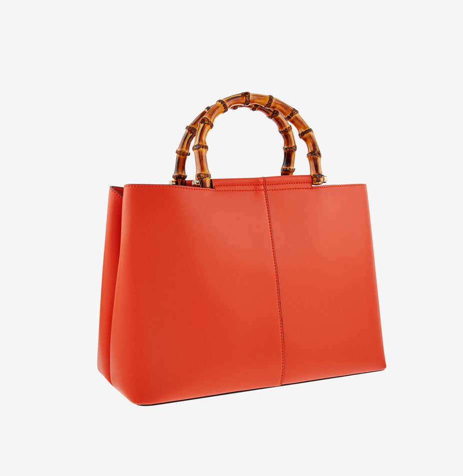 Heidi Handheld Bag with Bamboo Handles
